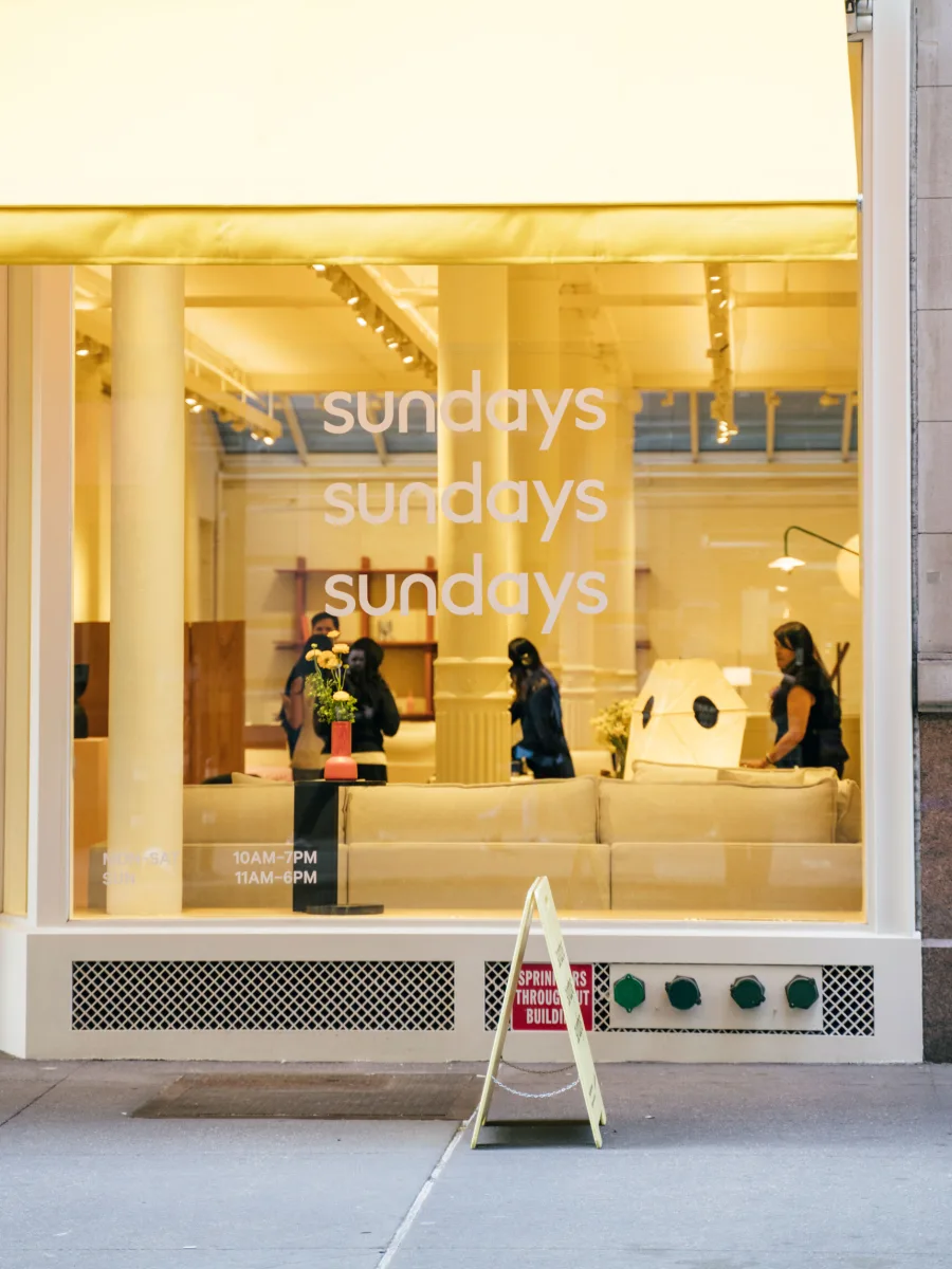 Sundays 2025 05 Showroom NYC window